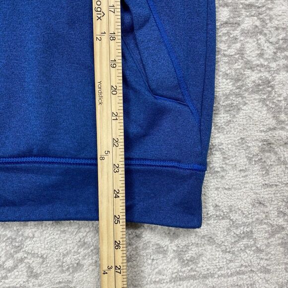 Adidas Ultimate Hoodie Climawarm Long Sleeve Blue Fleece Sweatshirt Size Large - Picture 4 of 7